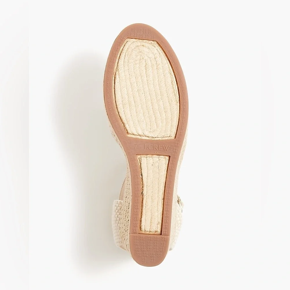 J. Crew Factory Ankle-strap espadrille wedges Size 10 - Picture 4 of 17